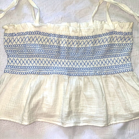 Free People Smocked and Gathered Top with Straps - Picture 9 of 11
